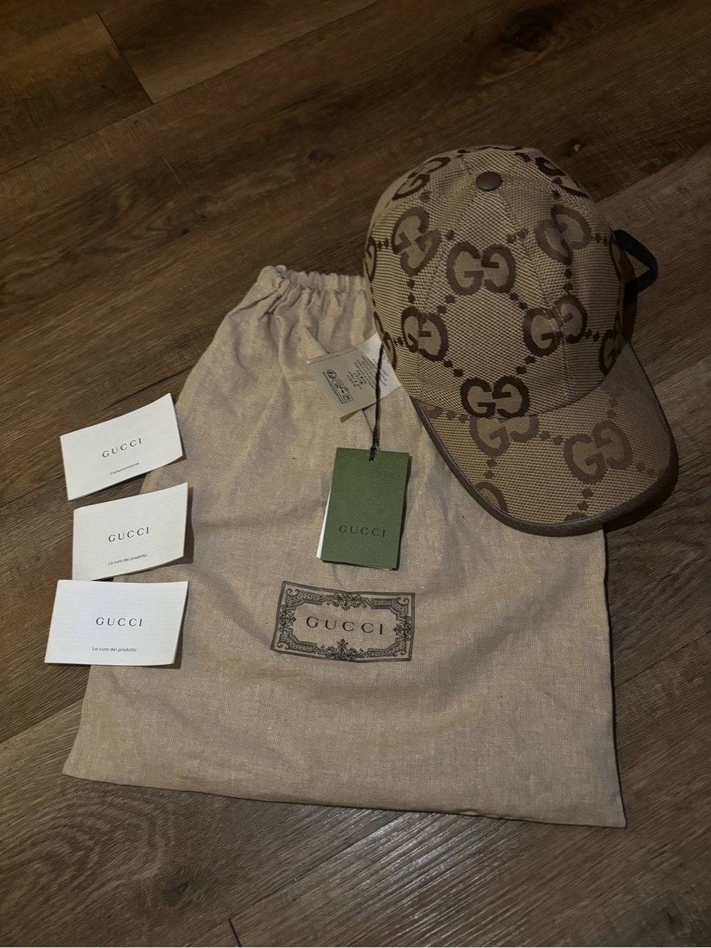 Gucci Brown/Beige GG Monogram Baseball Cap